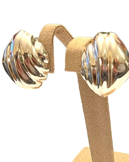 VTG Taxco Mexico MFV Signed artisan earrings Wave clip on sterling Silver 925