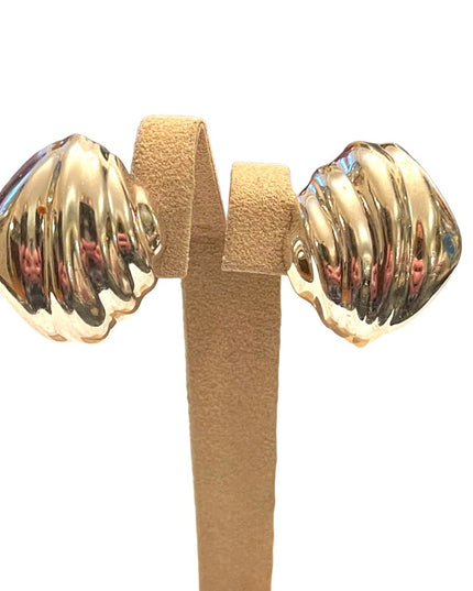 VTG Taxco Mexico MFV Signed artisan earrings Wave clip on sterling Silver 925