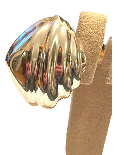 VTG Taxco Mexico MFV Signed artisan earrings Wave clip on sterling Silver 925