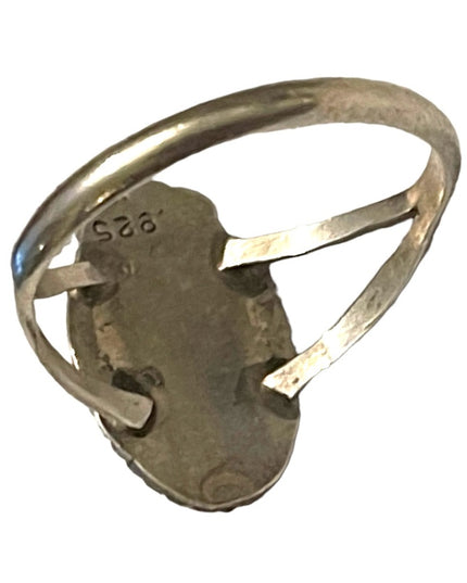 Vintage sterling silver 925 southwestern OPAL artisan made ring