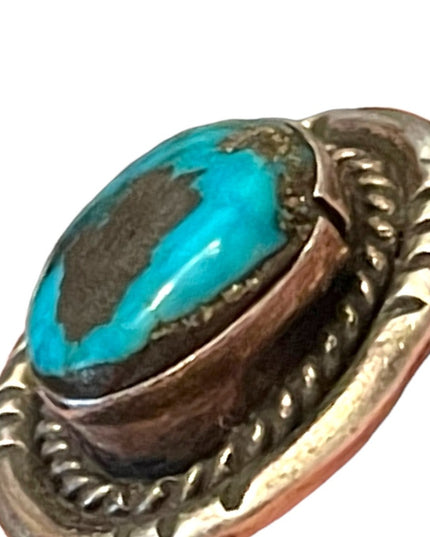 Vintage sterling silver 925 Native Southwestern turquoise ring