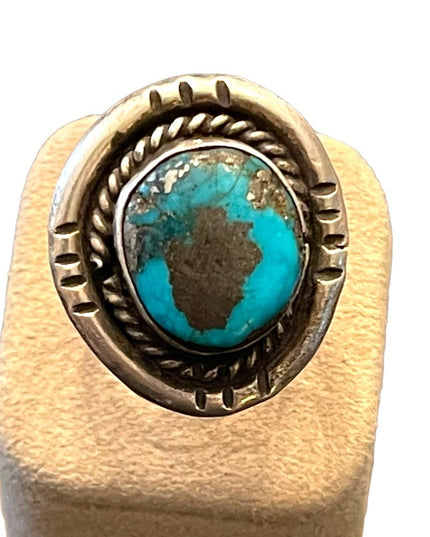 Vintage sterling silver 925 Native Southwestern turquoise ring