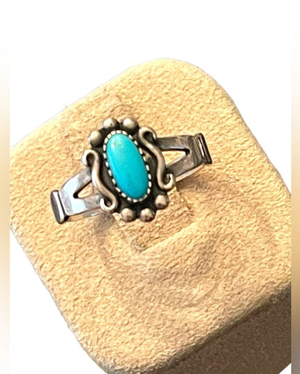 Vintage Sterling silver 925 Turquoise William Wheeler Southwestern Ring
