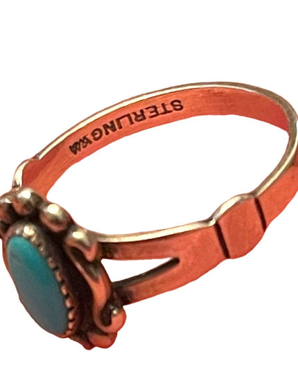 Vintage Sterling silver 925 Turquoise William Wheeler Southwestern Ring