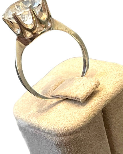 Vintage stunning 835 Silver large CZ glass fancy dinner ring