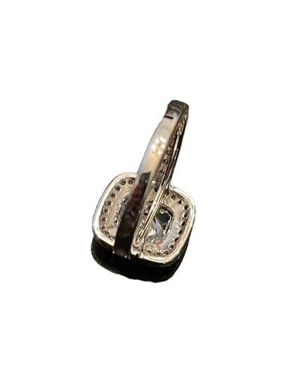 Lovely sterling silver 925 Fancy CZ engagement ring or RH dinner cluster