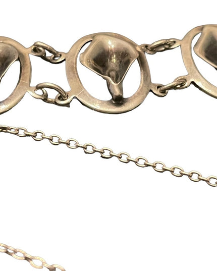 Art Deco vintage Dancraft art deco Sterling silver 925 Cala Lily SET Parure