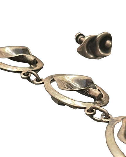 Art Deco vintage Dancraft art deco Sterling silver 925 Cala Lily SET Parure