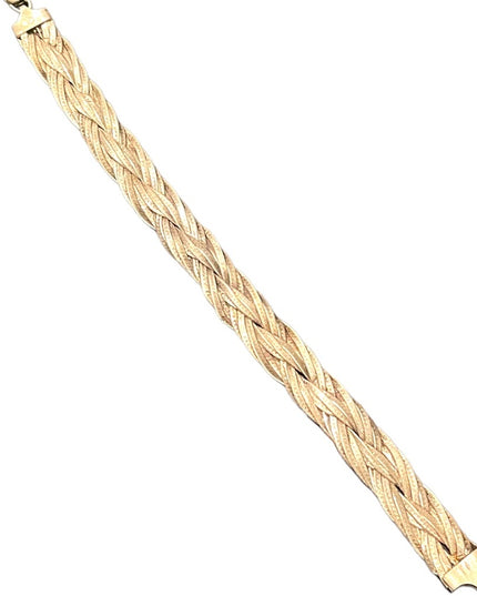 Lovely Chunky heavy Sterling silver Braided fancy bracelet Male female Unisex