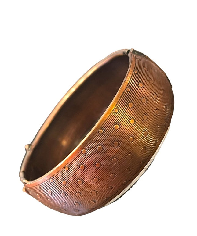 Vintage CORO Pegasus hinged fancy COPPER Bangle bracelet
