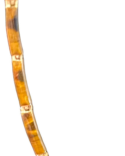 Stunning vintage sterling silver 950 Mexico handmade Tiger eye inlay neclace