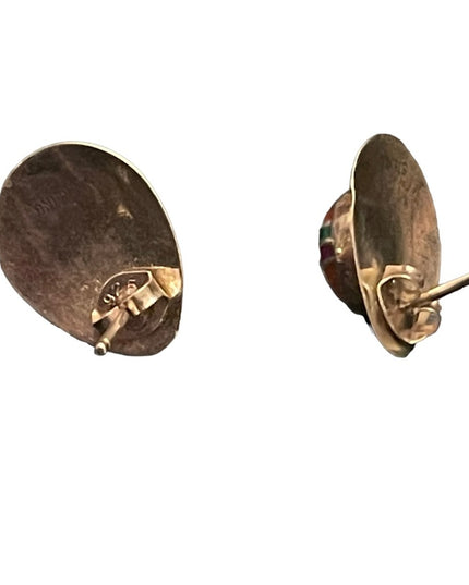 Vintage sterling silver 925 Stone inlay ZUNI earrings