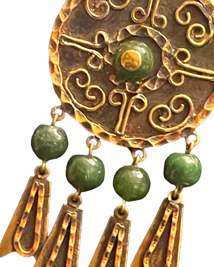Vintage Copper COBRI Mexico necklace pendant brooch