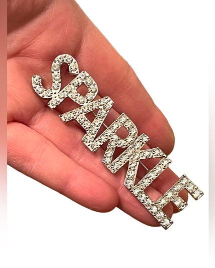 Vintage rhinestone glass SPARKLE brooch
