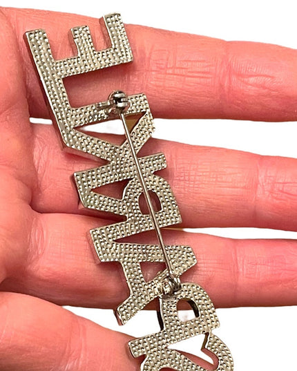 Vintage rhinestone glass SPARKLE brooch