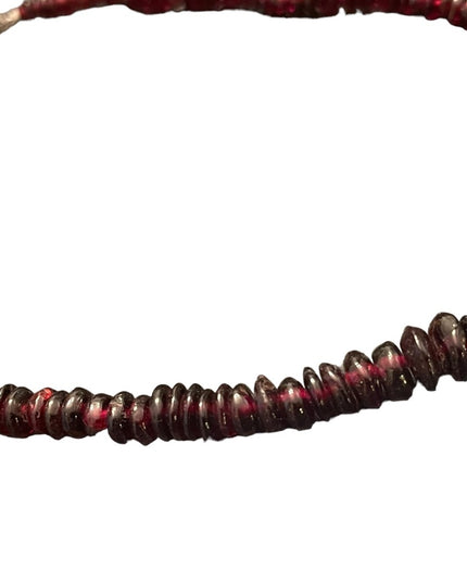 Vintage 10k WG Fancy high quality Garnet bead necklace
