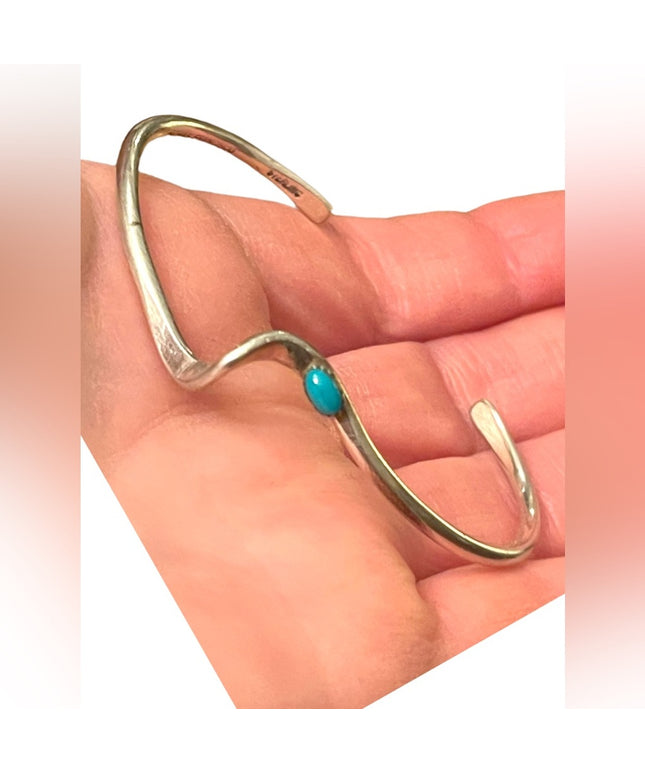 Stunning vintage THOMAS FRANCISCO Sterling silver 925 Navajo bracelet