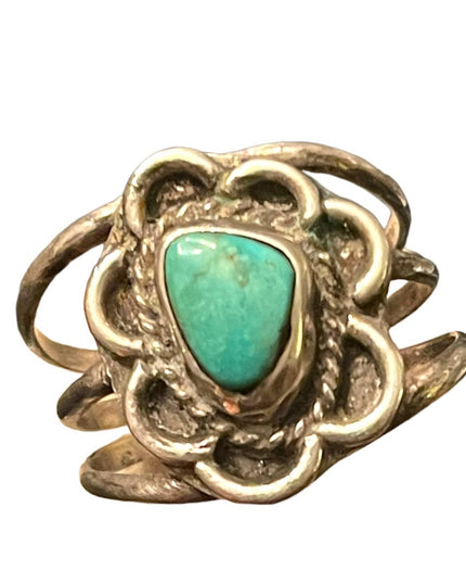 Vintage Sterling silver 925 Turquoise southwestern Navajo ring Mens