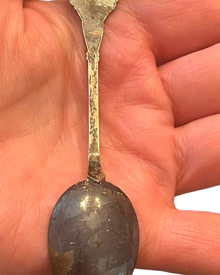 Vintage Heidelberg Germany Schloss silver plt Enameled collectible spoon
