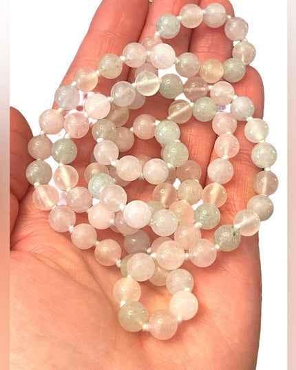Stunning Stone bead necklace Rose quartz adventurine High quality 30”