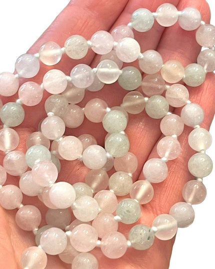 Stunning Stone bead necklace Rose quartz adventurine High quality 30”