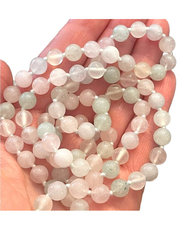 Stunning Stone bead necklace Rose quartz adventurine High quality 30”
