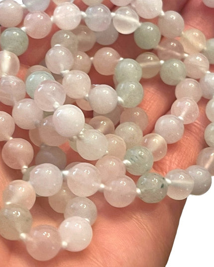 Stunning Stone bead necklace Rose quartz adventurine High quality 30”