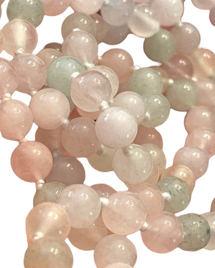 Stunning Stone bead necklace Rose quartz adventurine High quality 30”