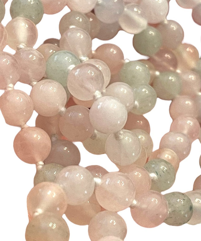 Stunning Stone bead necklace Rose quartz adventurine High quality 30”