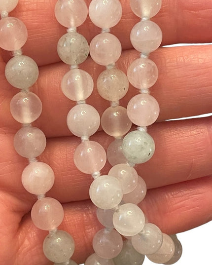 Stunning Stone bead necklace Rose quartz adventurine High quality 30”