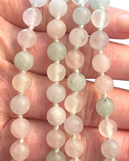 Stunning Stone bead necklace Rose quartz adventurine High quality 30”
