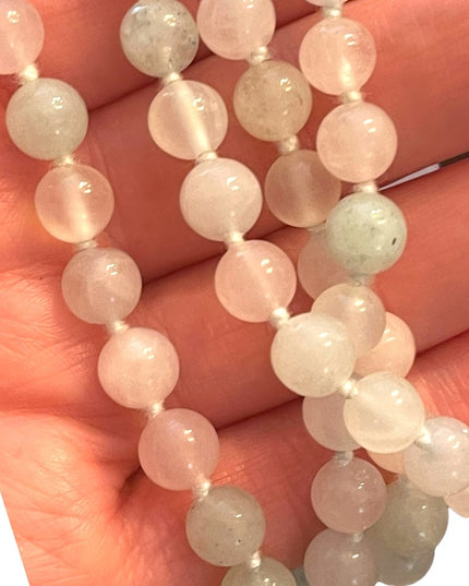Stunning Stone bead necklace Rose quartz adventurine High quality 30”