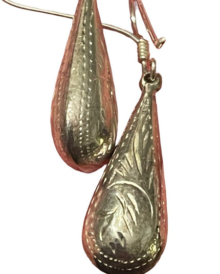 Vintage sterling silver 925 dangle tear drop earrings