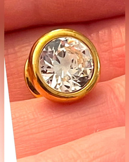 Swarovski Gold plated (SWAN) authentic crystal tie tac