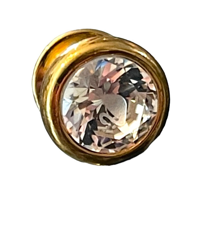 Swarovski Gold plated (SWAN) authentic crystal tie tac