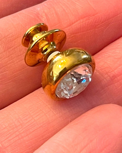 Swarovski Gold plated (SWAN) authentic crystal tie tac