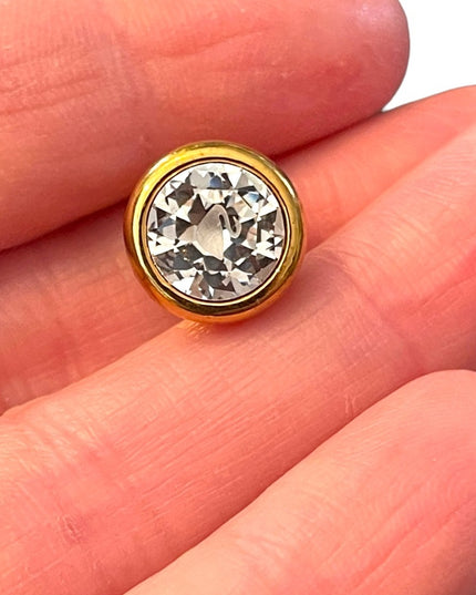 Swarovski Gold plated (SWAN) authentic crystal tie tac