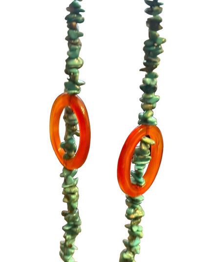 Sterling silver 925 Southwestern Turquoise Agate Bead necklace