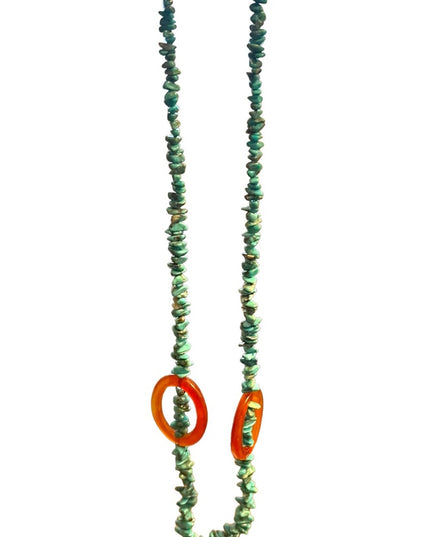Sterling silver 925 Southwestern Turquoise Agate Bead necklace