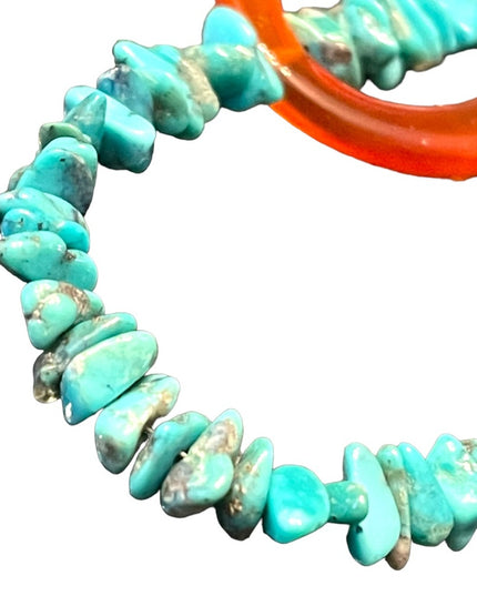 Sterling silver 925 Southwestern Turquoise Agate Bead necklace