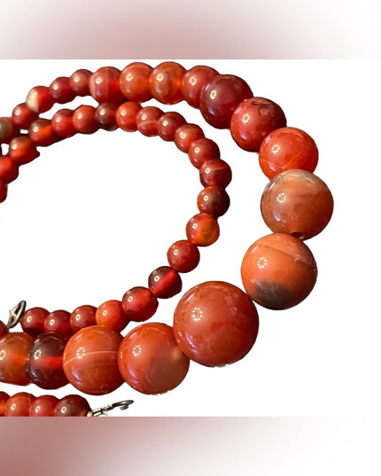 Lovely Agate stone fancy graduated bead necklace
