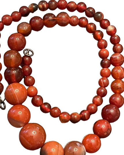 Lovely Agate stone fancy graduated bead necklace
