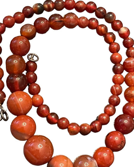Lovely Agate stone fancy graduated bead necklace