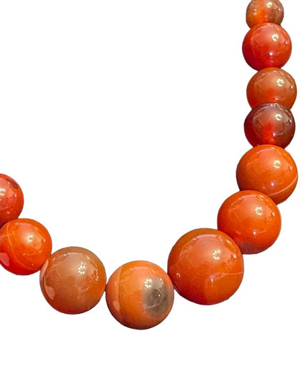 Lovely Agate stone fancy graduated bead necklace