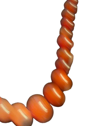 Lovely Agate stone fancy graduated bead necklace