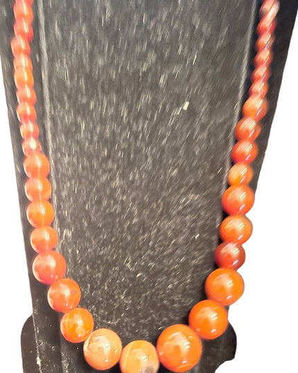 Lovely Agate stone fancy graduated bead necklace