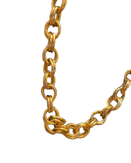 Stunning fancy quality chunky gold finish choker necklace