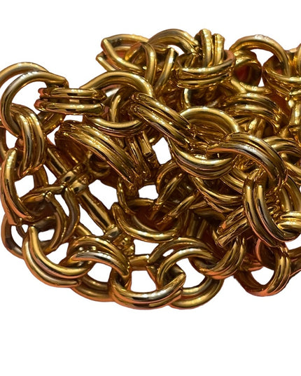 Stunning fancy quality chunky gold finish choker necklace