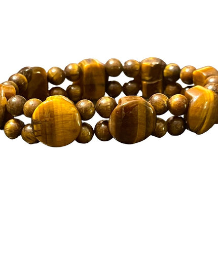 Lovely Brown Tiger eye chunky Stretcy stone bead bracelet