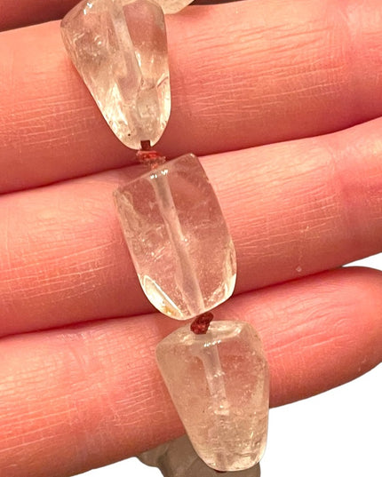 Lovely chunky clear quartz Stone Adjustable bracelet Handmade